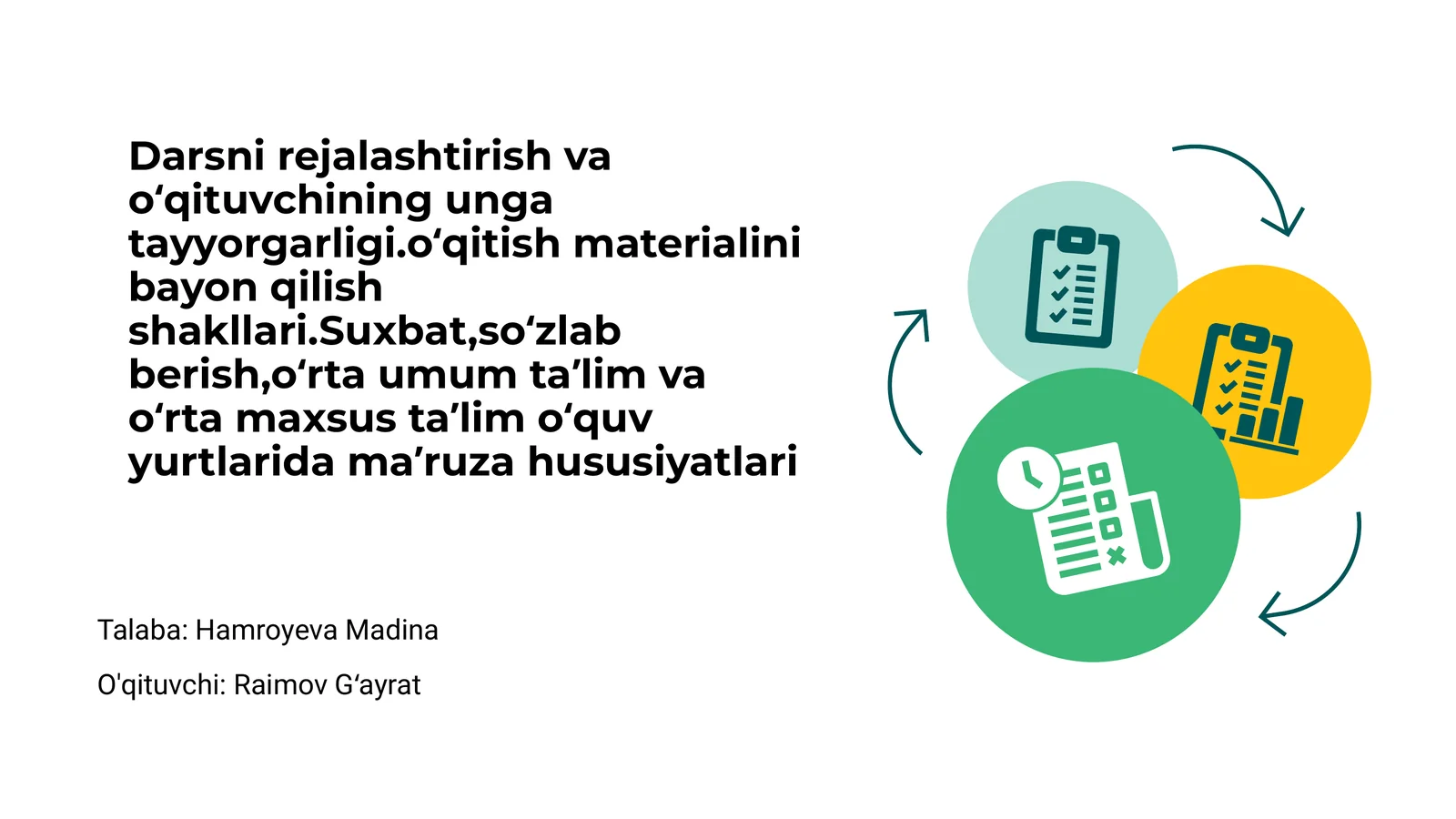 Dars rejalashtirish