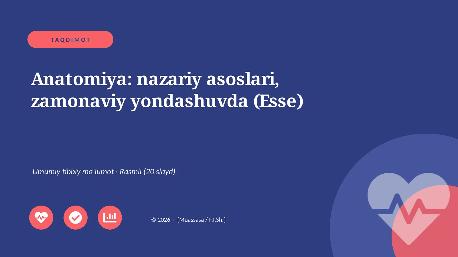 Anatomiya: nazariy asoslari, zamonaviy yondashuvda (Esse)