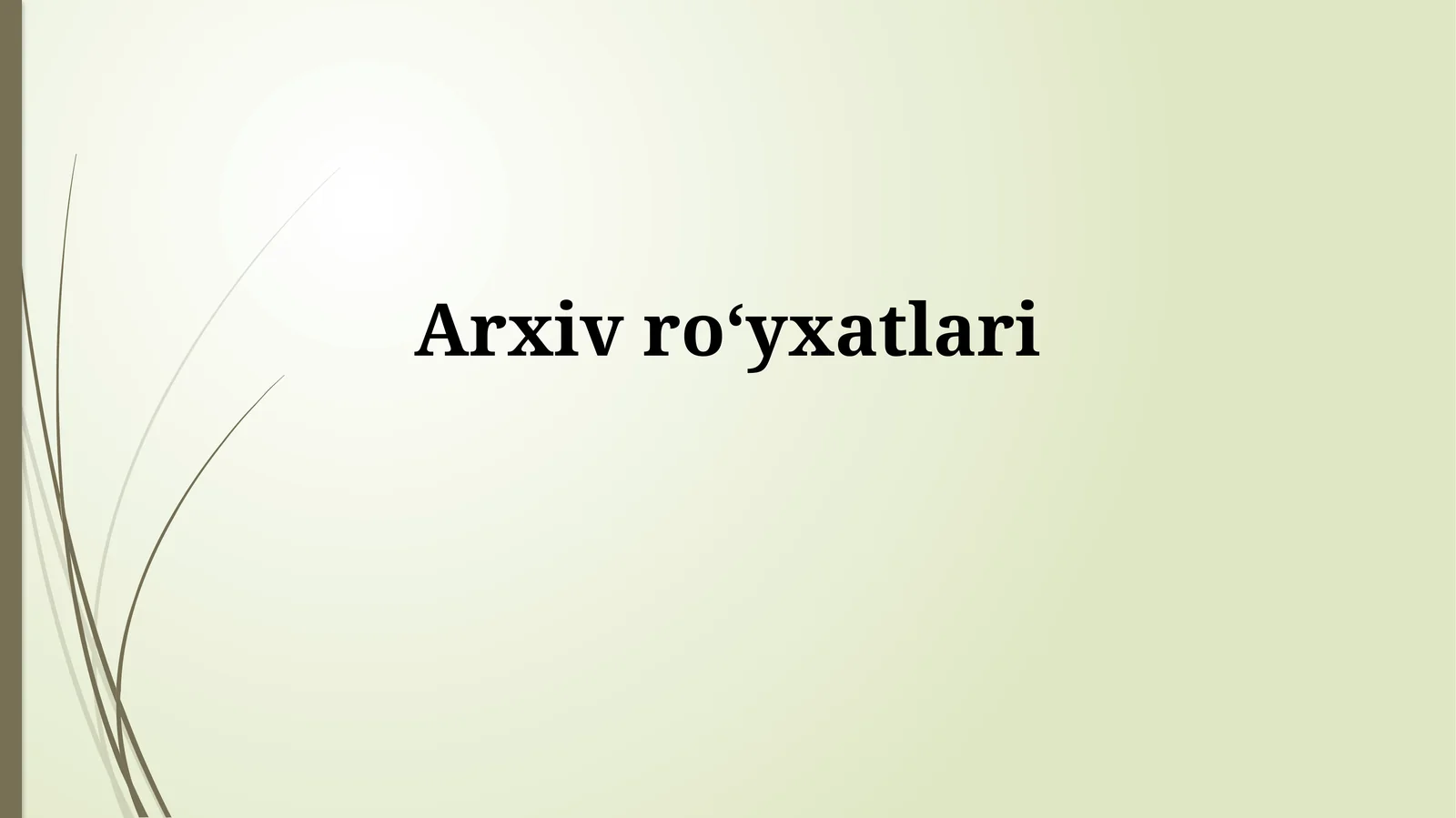 Arxiv Ro'yxatlari va ilmiy tadqiqotlar
