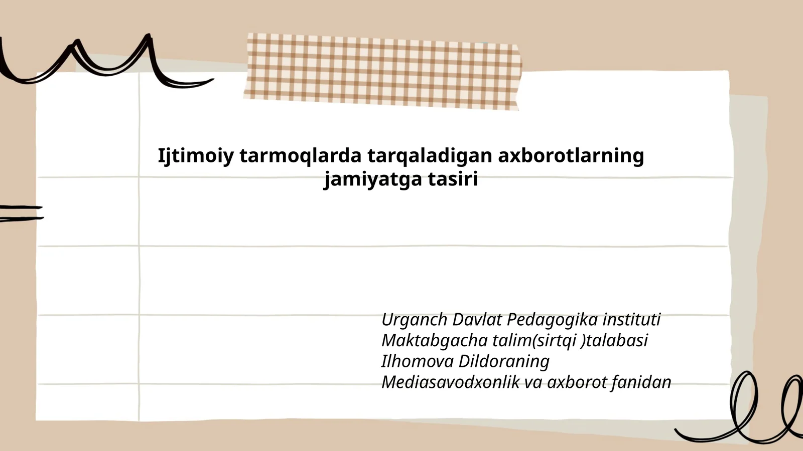 Ijtimoiy tarmoqlarda tarqaladigan axborotlarning jamiyatga tasiri