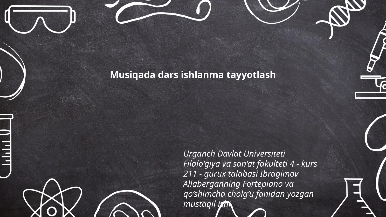 Musiqada dars ishlanma tayyotlash