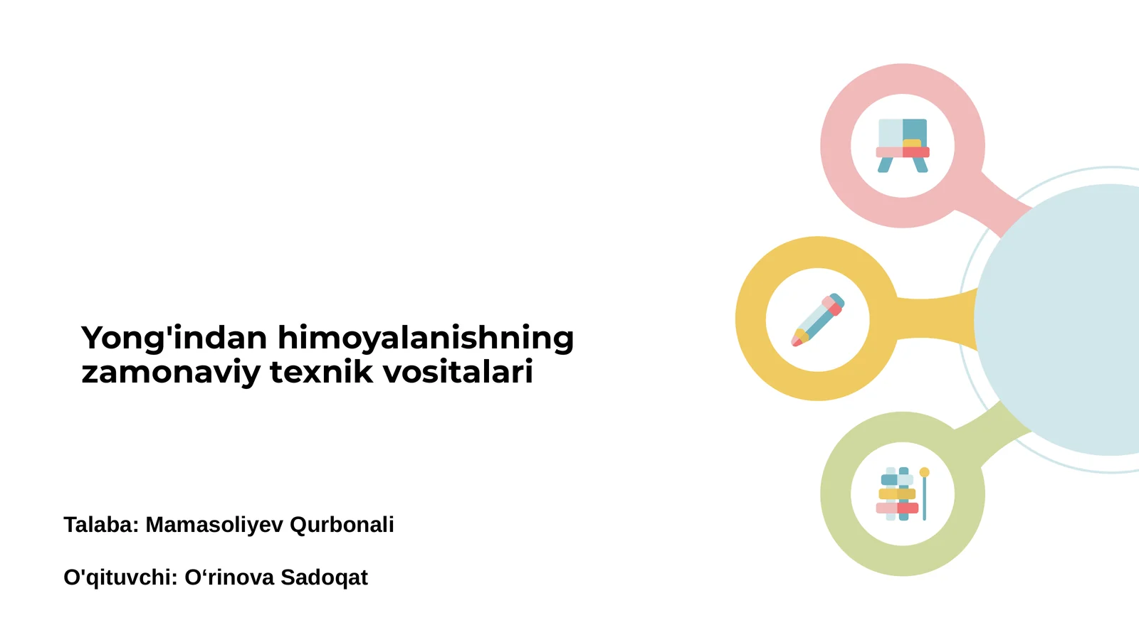 Yong'indan himoyalanishning zamonaviy texnik vositalari