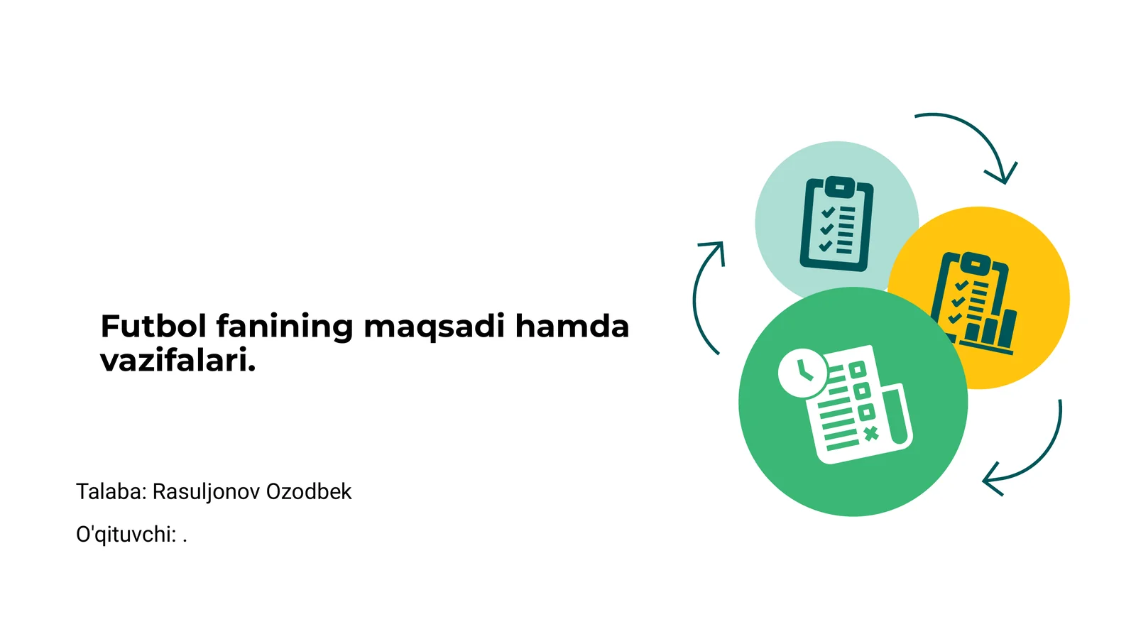 Futbol fanining maqsadi hamda vazifalari