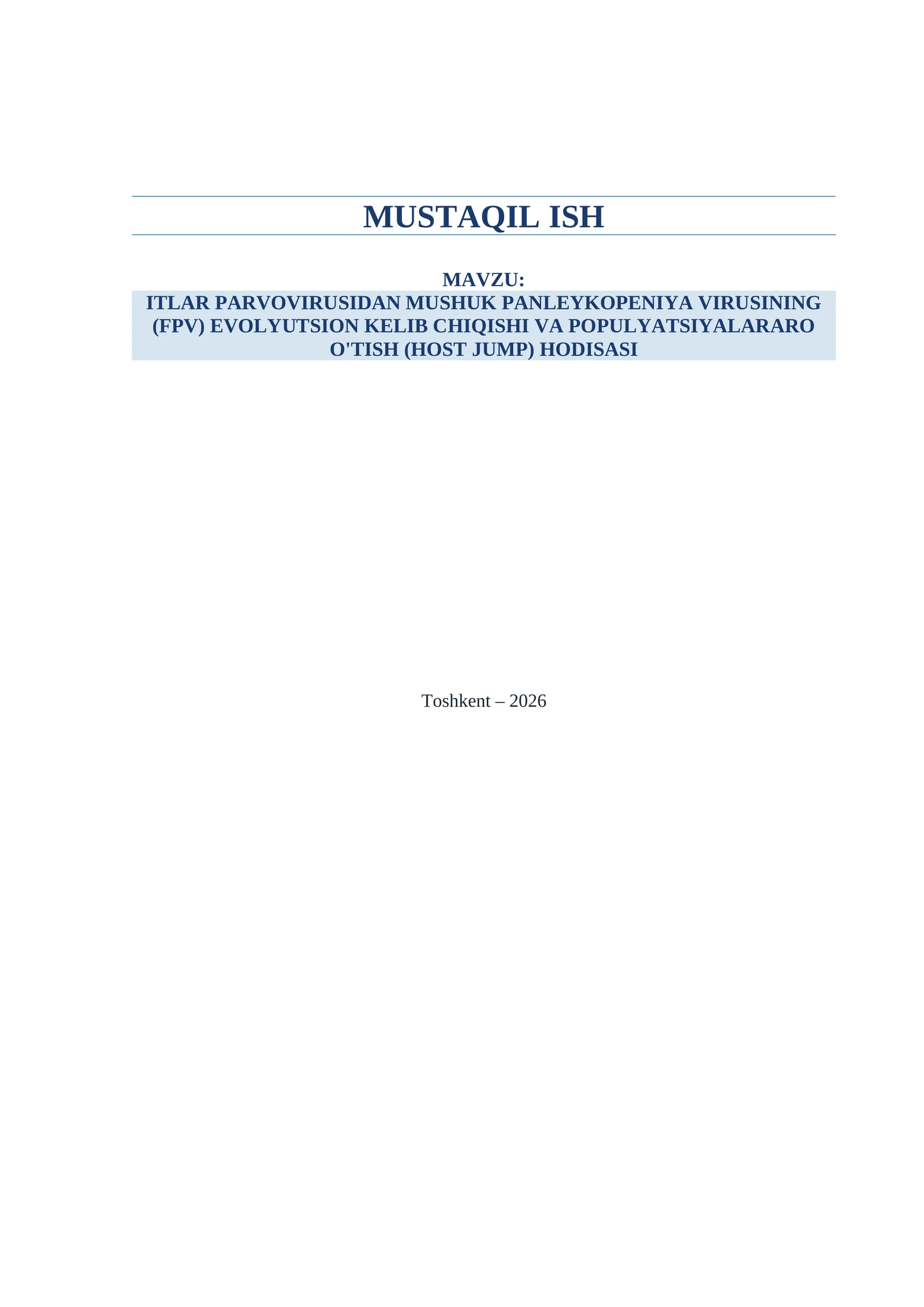 Itlar parvovirusidan mushuk panleykopeniya virusining evolyutsion kelib chiqishi