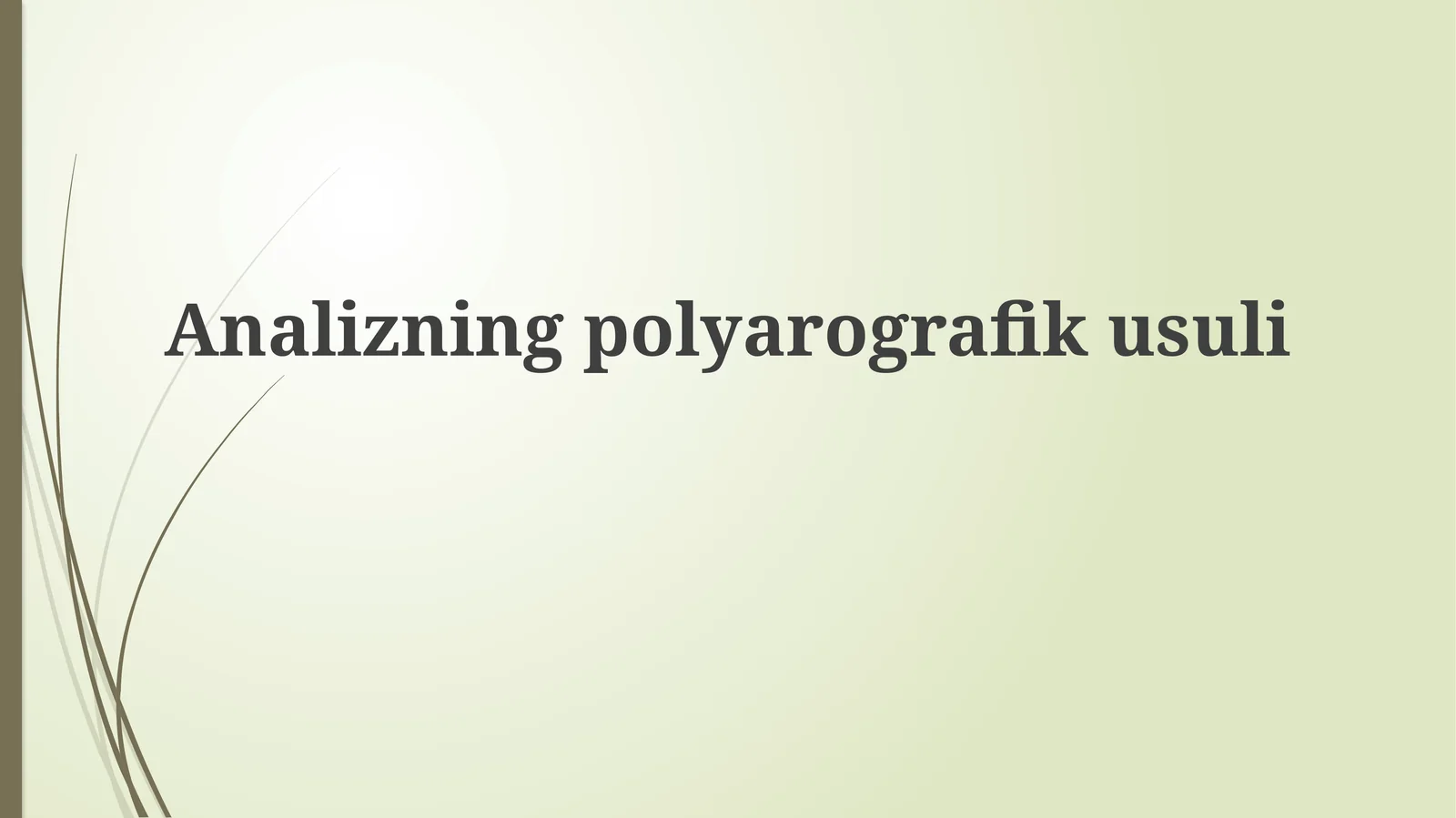 Polarografiya Analiz Metodi