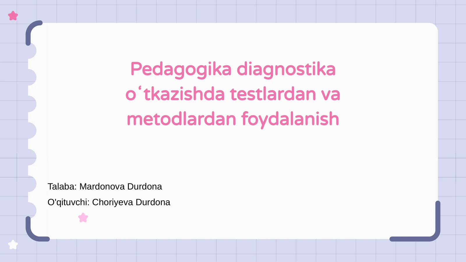 Pedagogika diagnostikasi