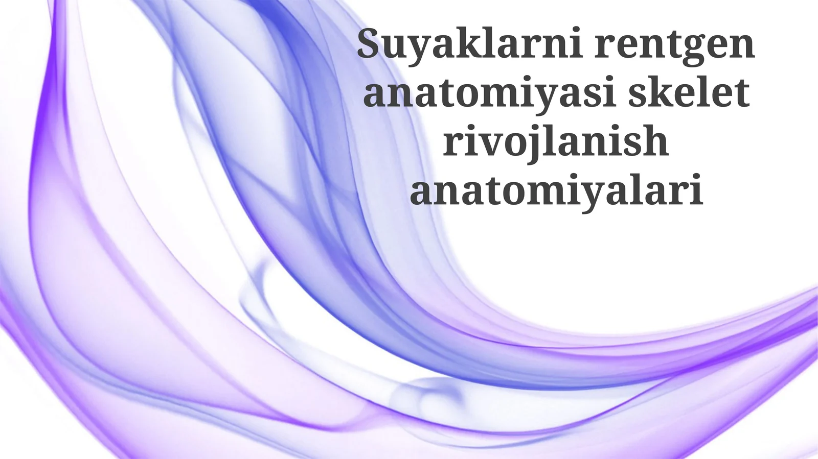 Suyaklarning Rentgen Anatomiyasi