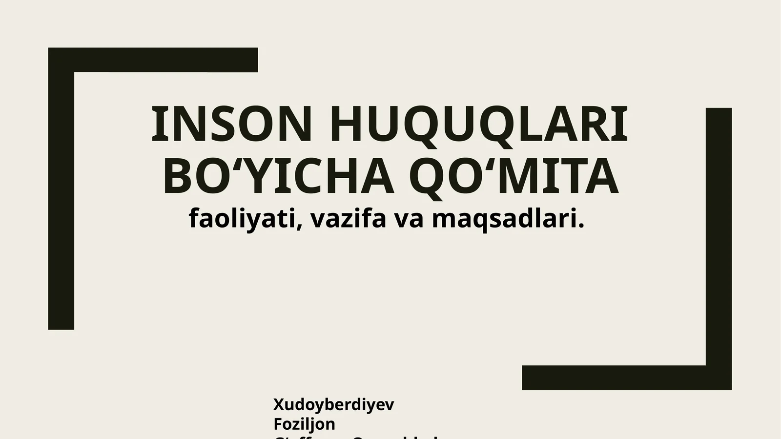 Inson huquqlariboʻyichaqoʻmita