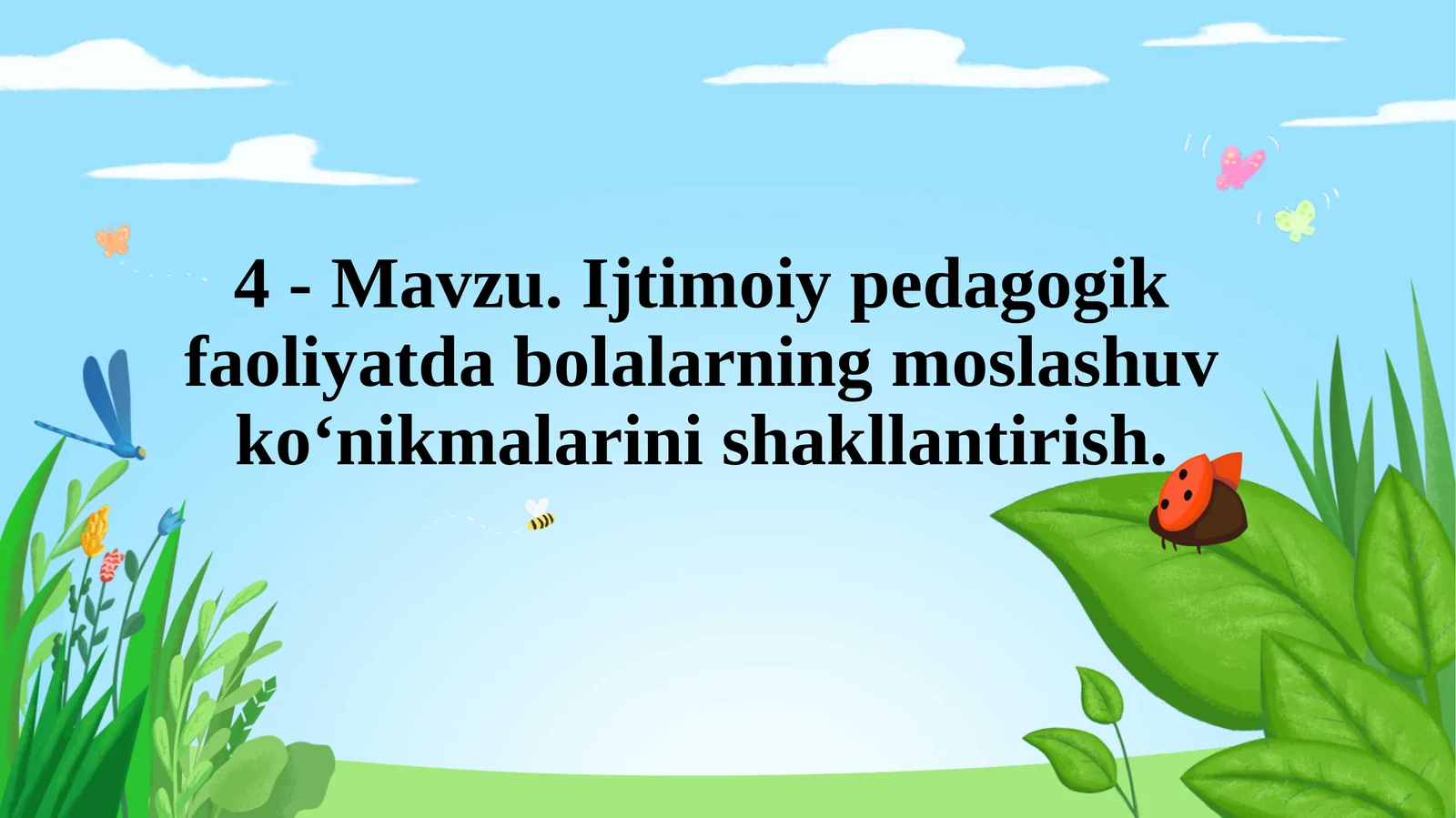 Ijtimoiy pedagogik faoliyatda bolalarning moslashuv ko‘nikmalarini shakllantirish