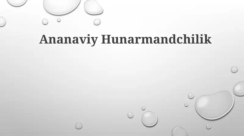 Anʼanaviy Hunarmandchilik