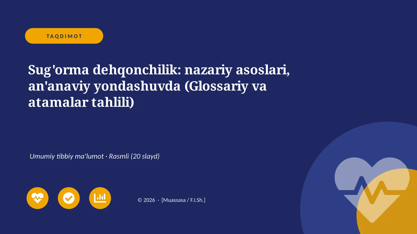Sug'orma dehqonchilik: nazariy asoslari, an'anaviy yondashuvda (Glossariy va atamalar tahlili)
