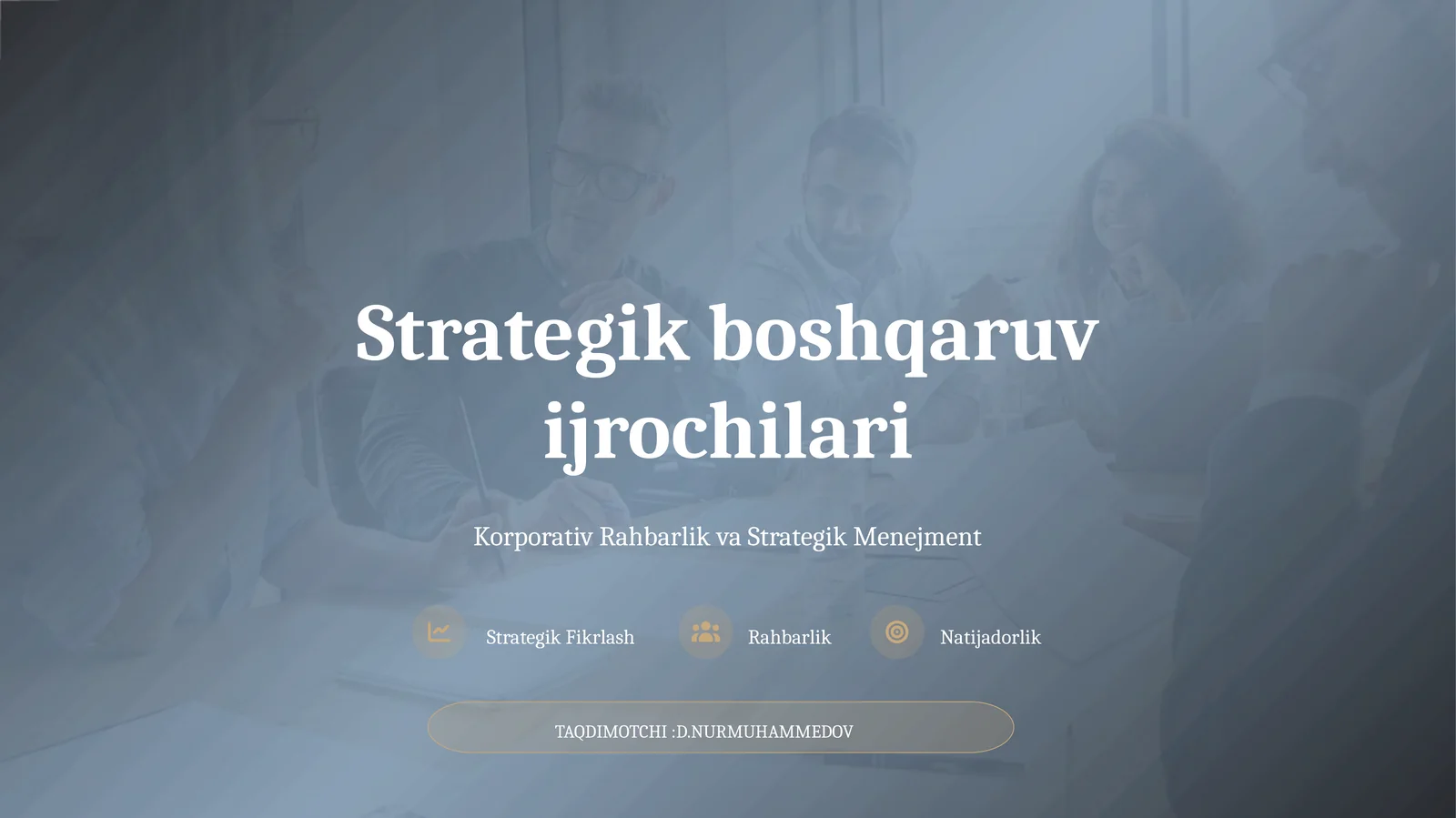 Korporativ Rahbarlik va Strategik Menejment