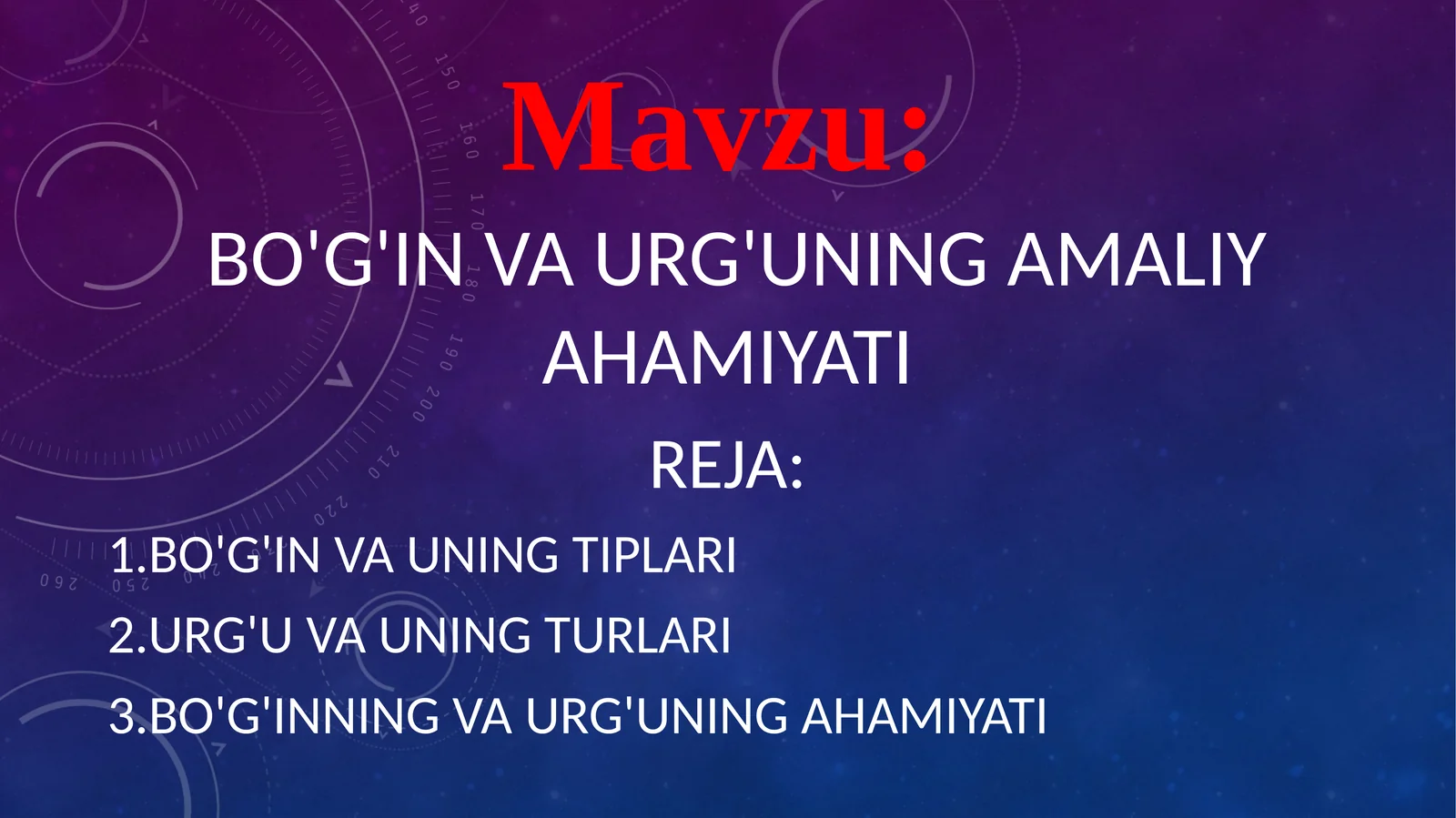 Bo'g'inva urg'uningamaliyahamiyati