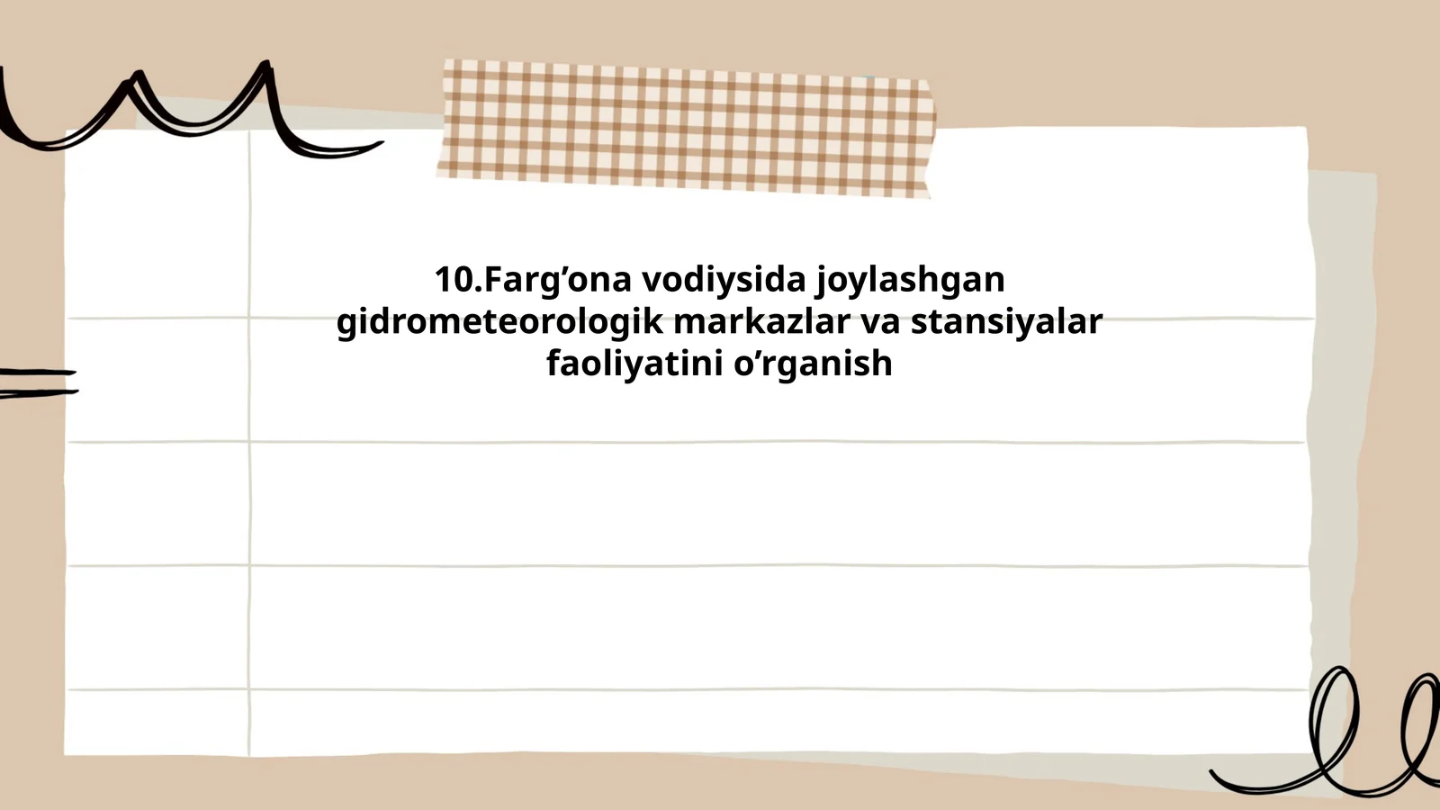 Farg’ona vodiysida joylashgan gidrometeorologik markazlar va stansiyalar faoliyatini o’rganish