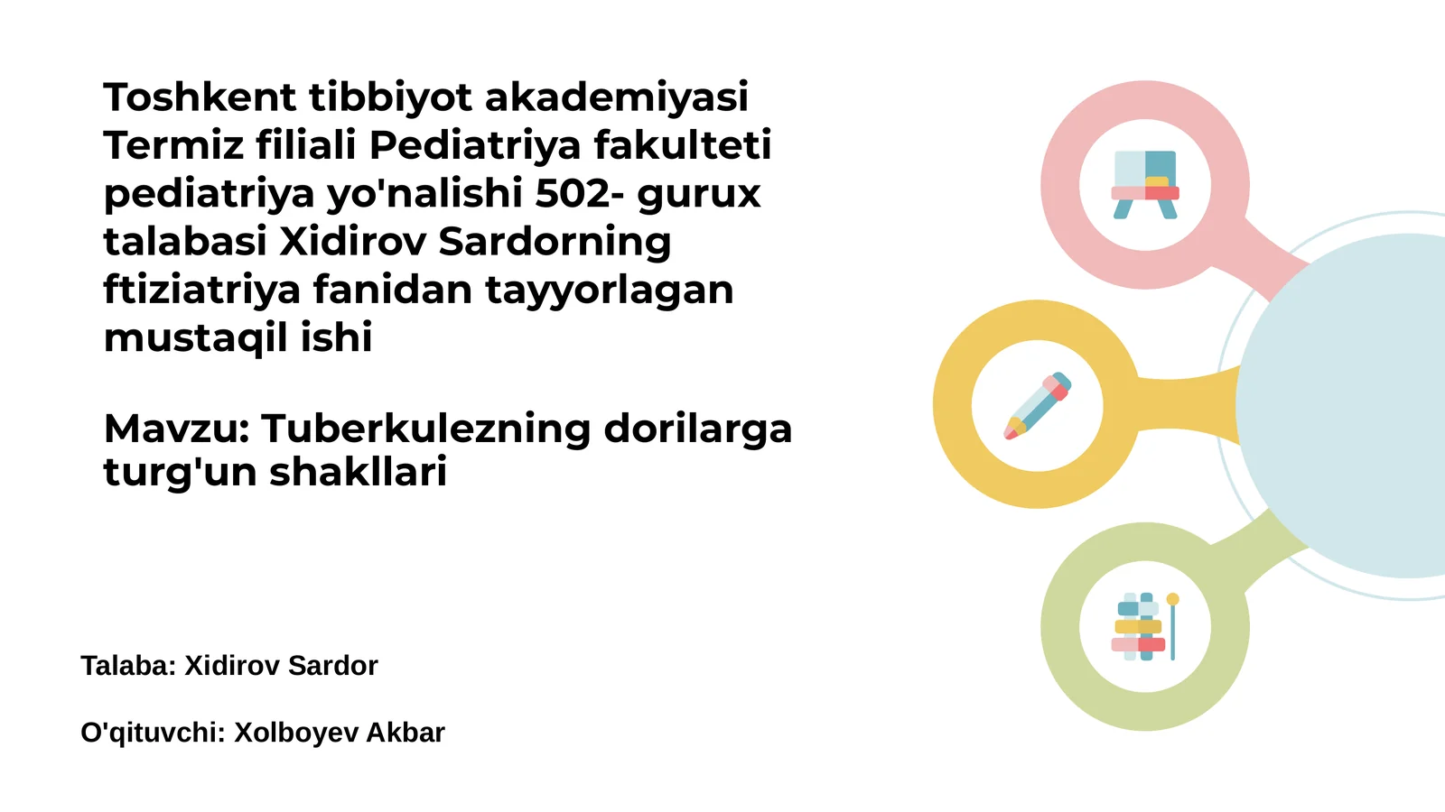 Tuberkulezning dorilarga turg'un shakllari