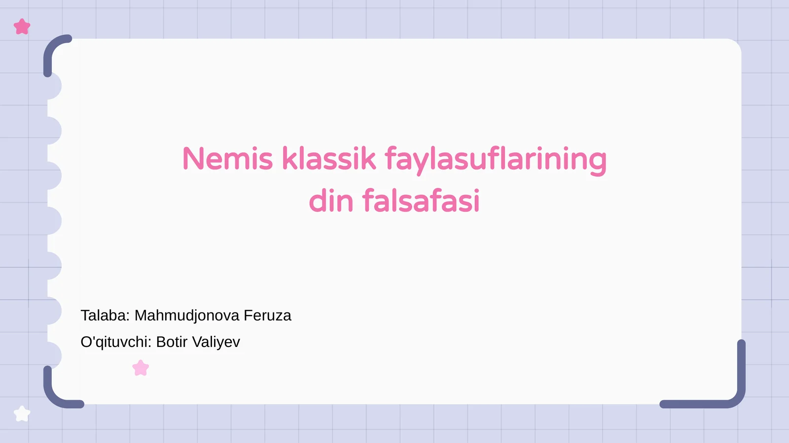 Nemis klassik faylasuflarining din falsafasi