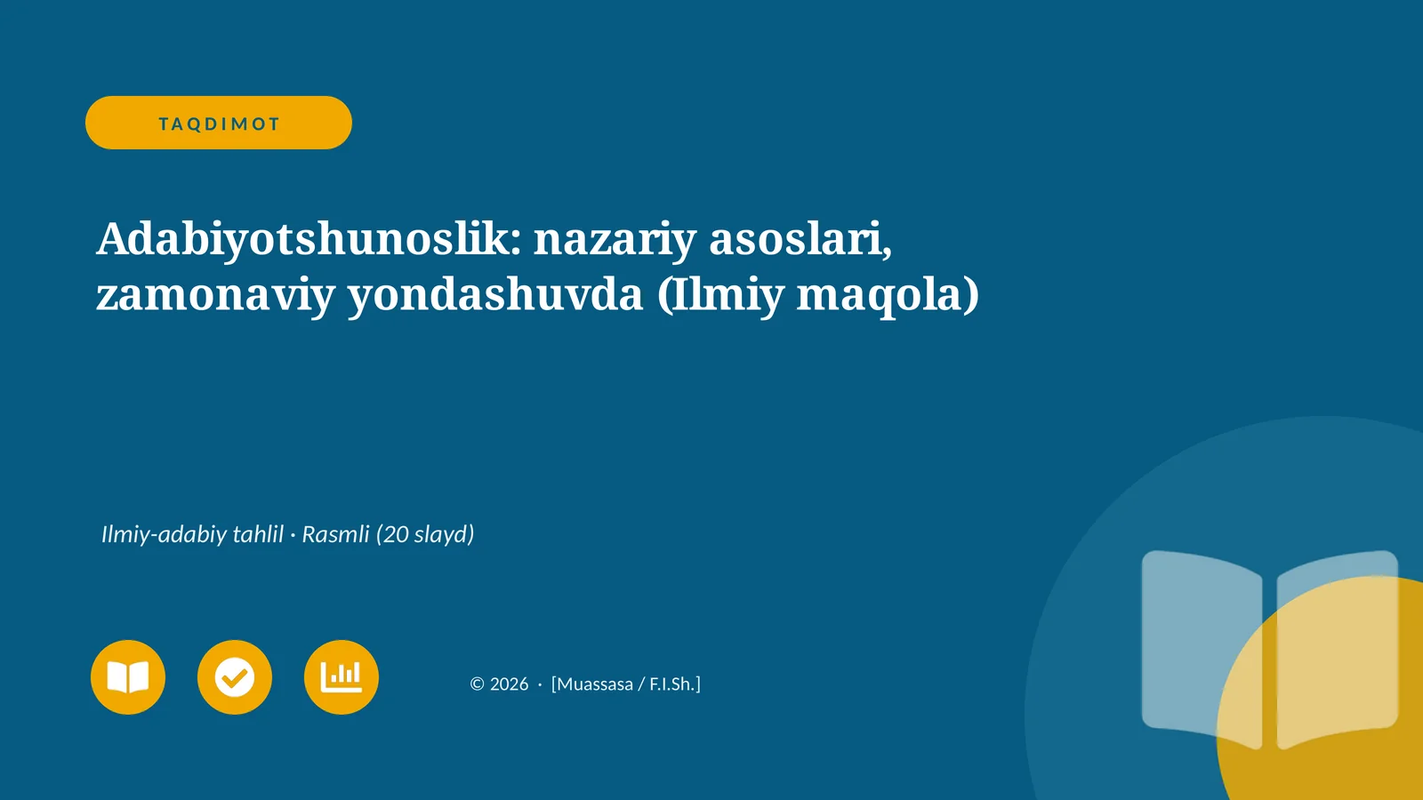 Adabiyotshunoslik: nazariy asoslari, zamonaviy yondashuvda (Ilmiy maqola)