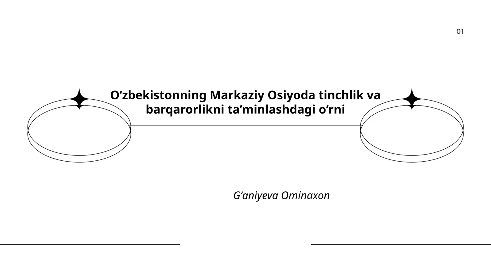 O‘zbekistonning Markaziy Osiyoda tinchlik va barqarorlikni ta’minlashdagi o‘rni