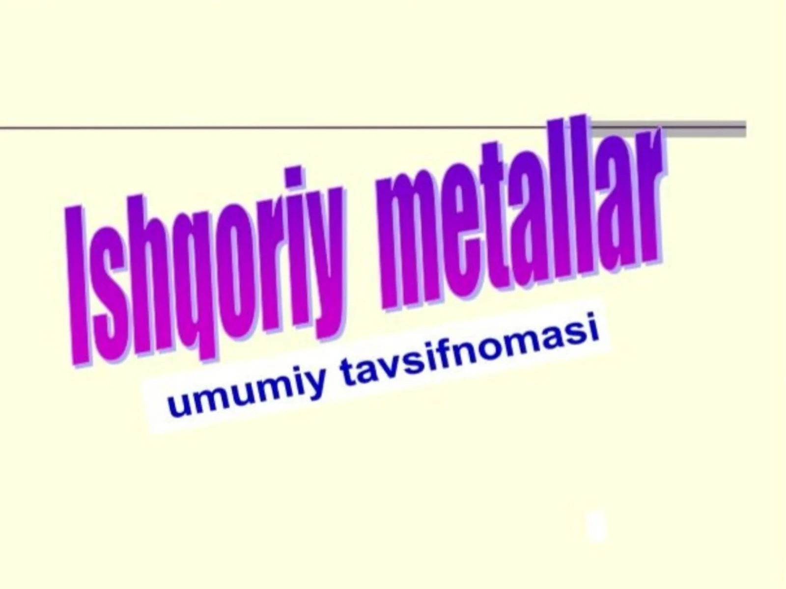 Ishqoriy metallar
