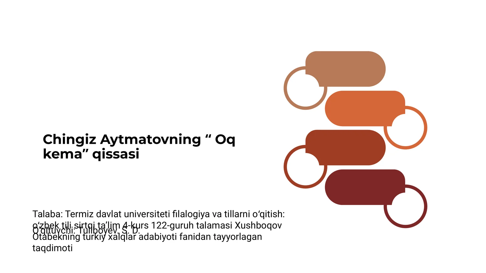 Chingiz Aytmatovning " Oq kema" qissasi