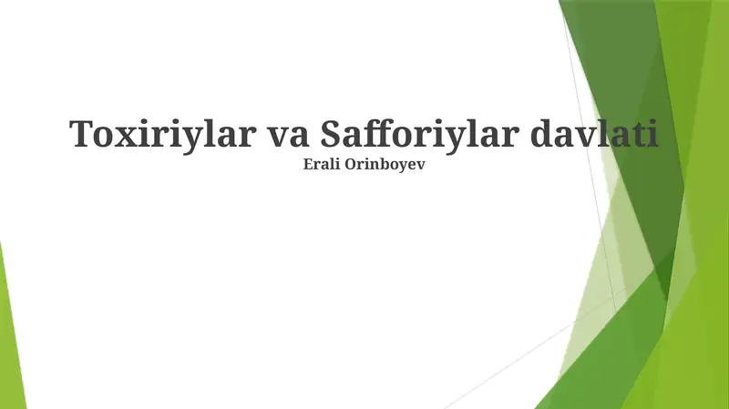 Toxiriylar va Safforiylar davlati