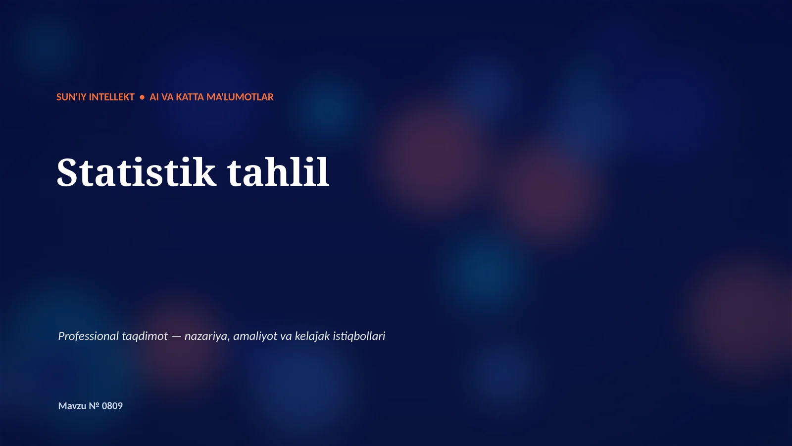 STATISTIK TAHLIL