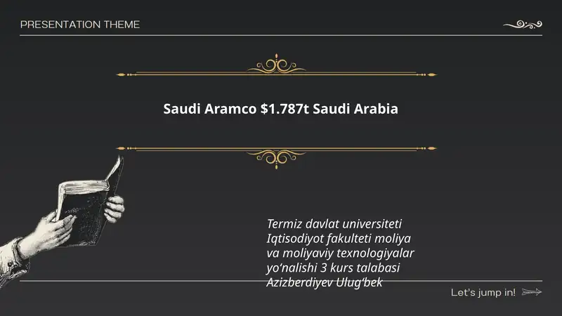 Saudi Aramco ning $1.787 trillion bozor qiymati va Saudiya Arabistonining makroiqtisodiy holati