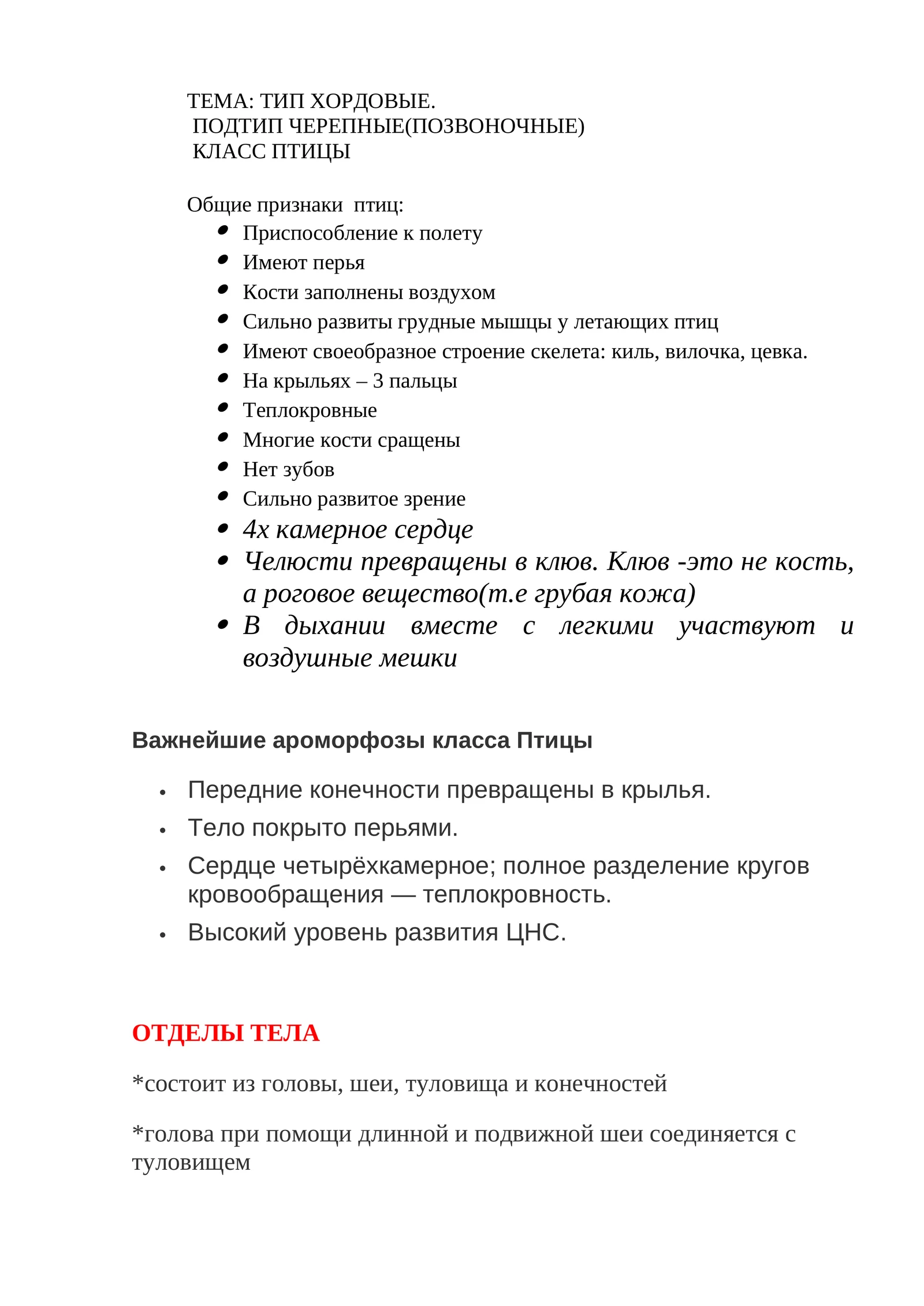 Птицы