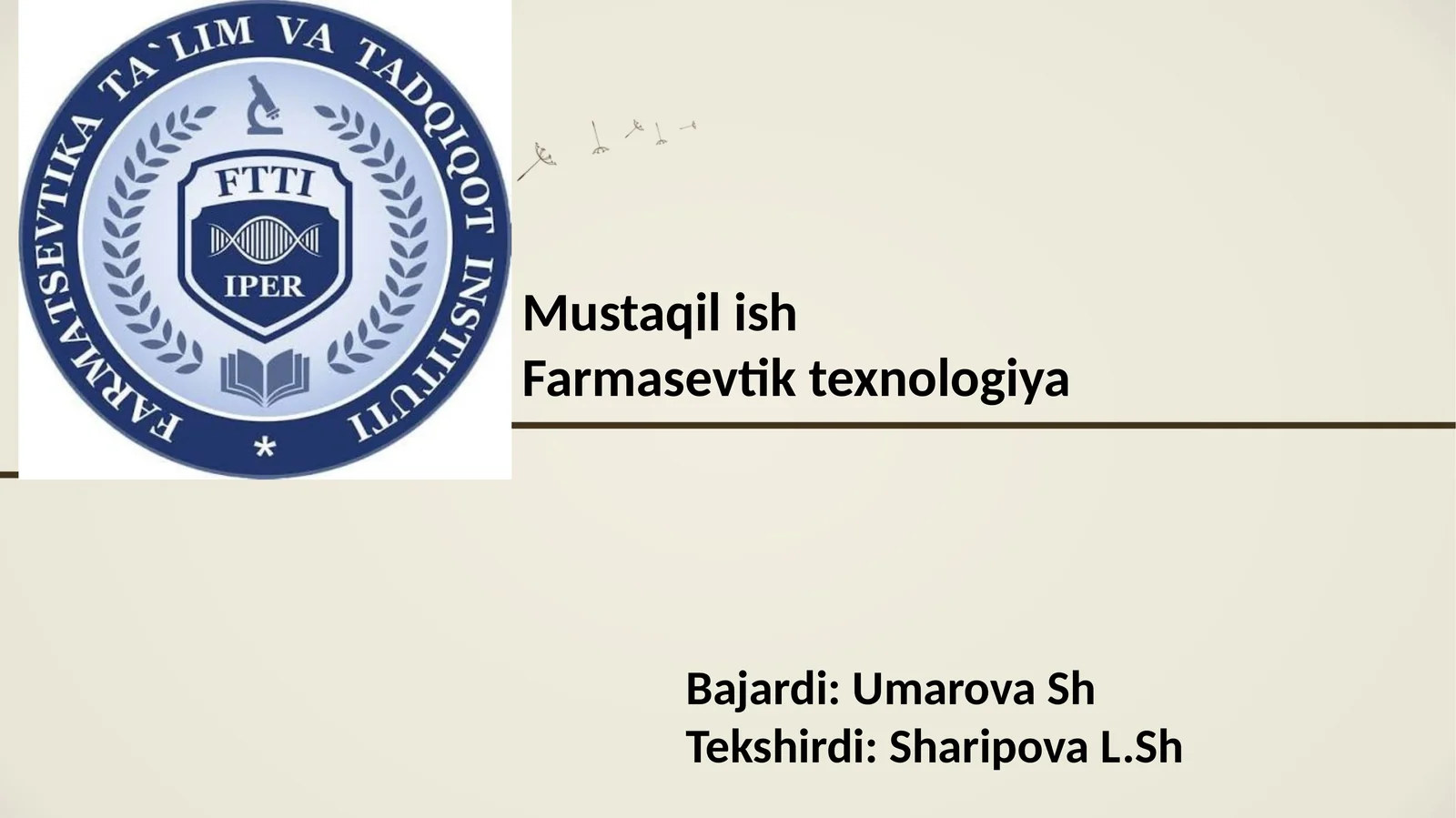Farmasevtik texnologiya