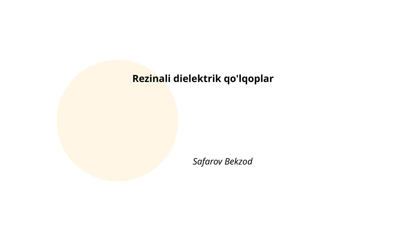 Rezinali dielektrik qo'lqoplar