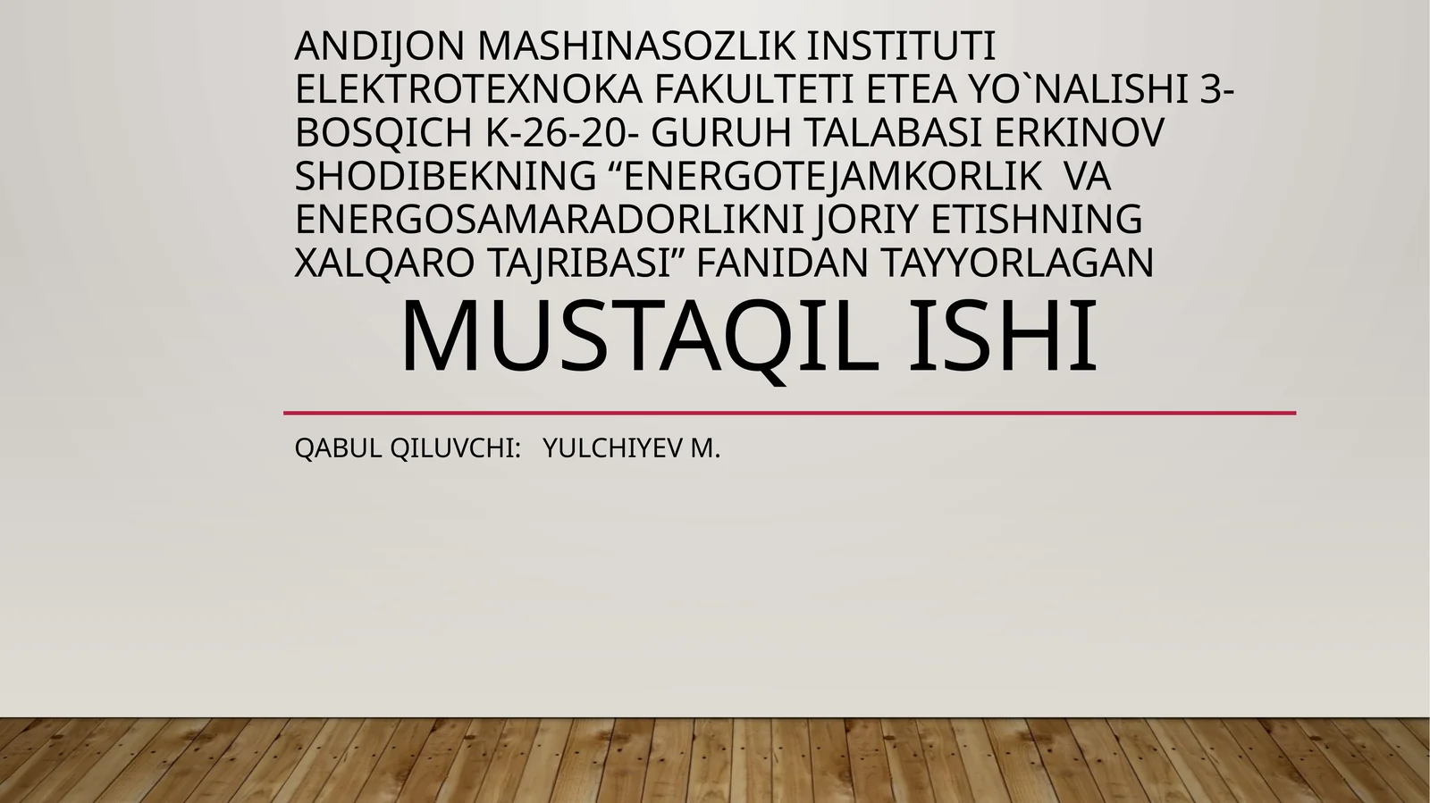TOK TRANSFORMATOR XATOLIKLARINI HISOBLAGICH KO`RSATKICHIGA TASIRI
