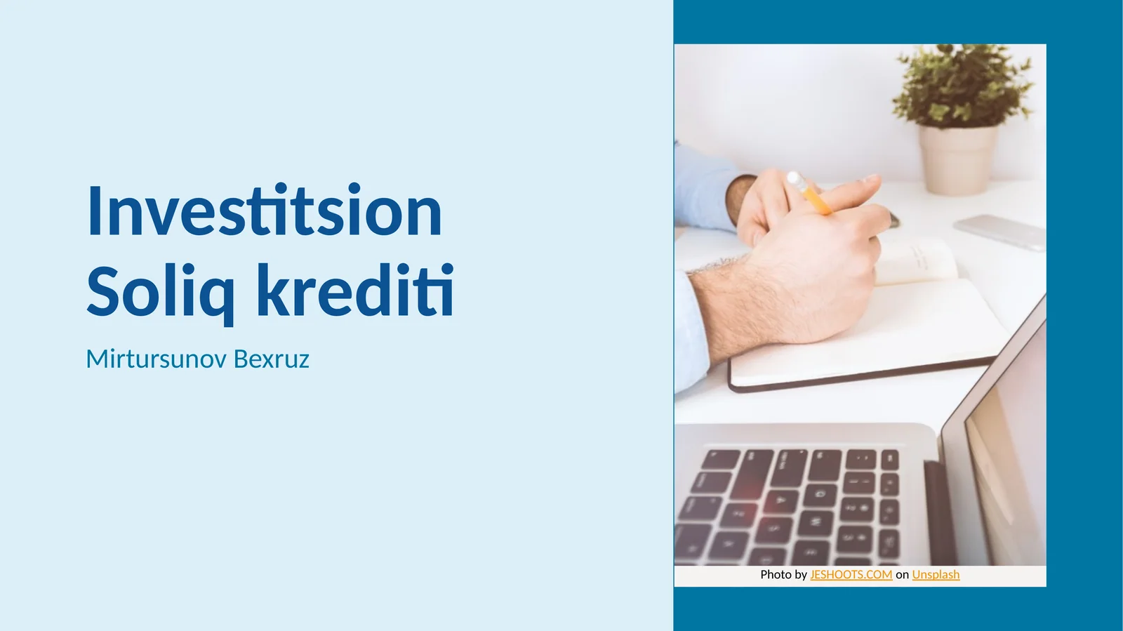 Investitsion Soliq krediti