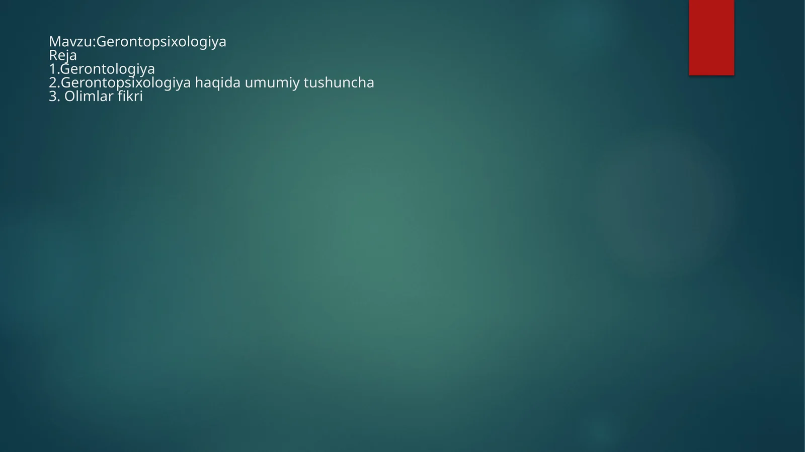 Gerontopsixologiya