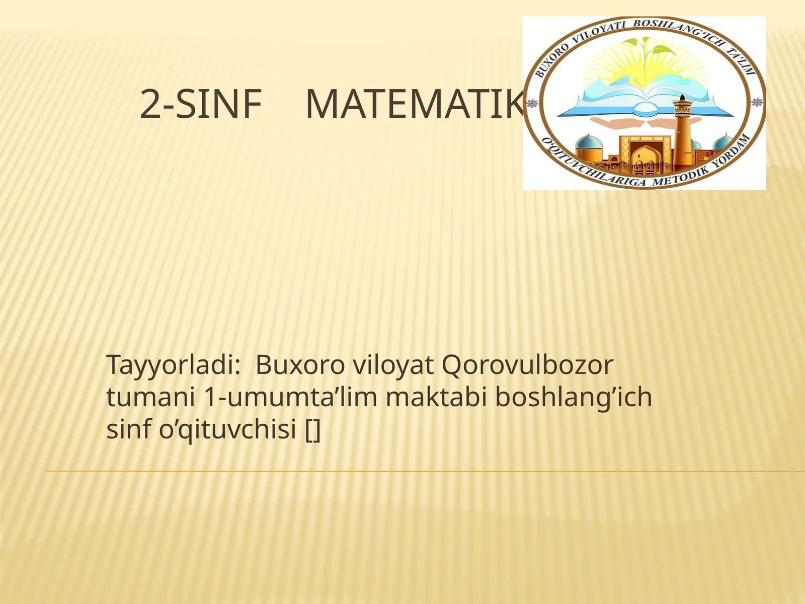 2-sinf matematika