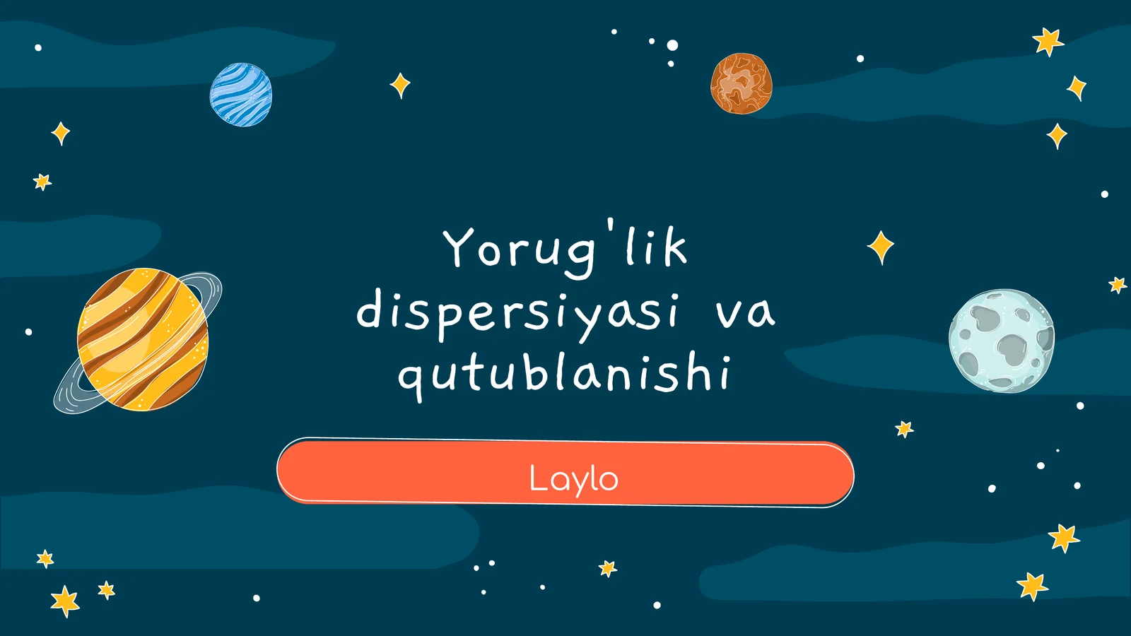 Yorug'lik dispersiyasi va qutublanishi