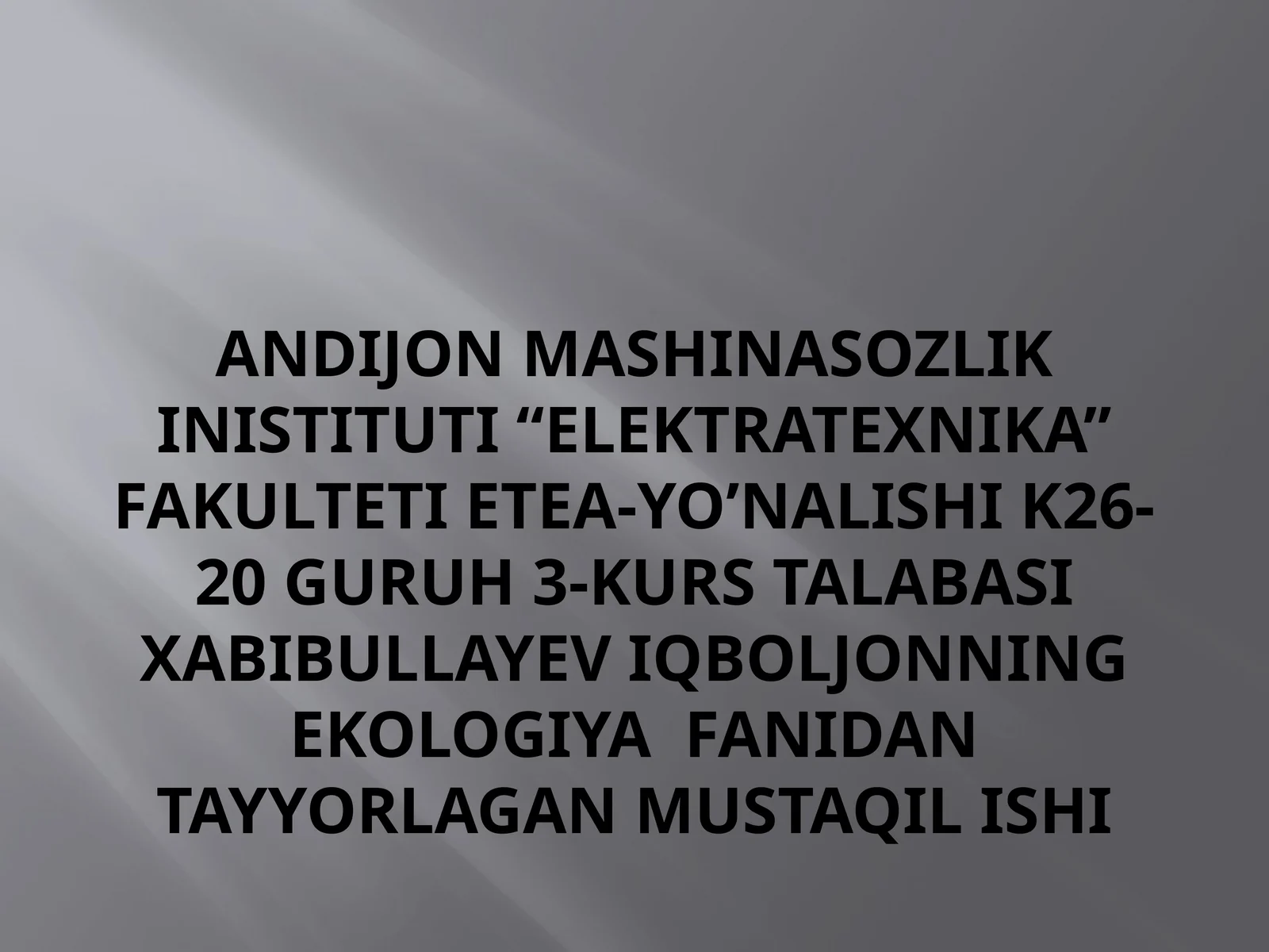 Ekologiya va axloq