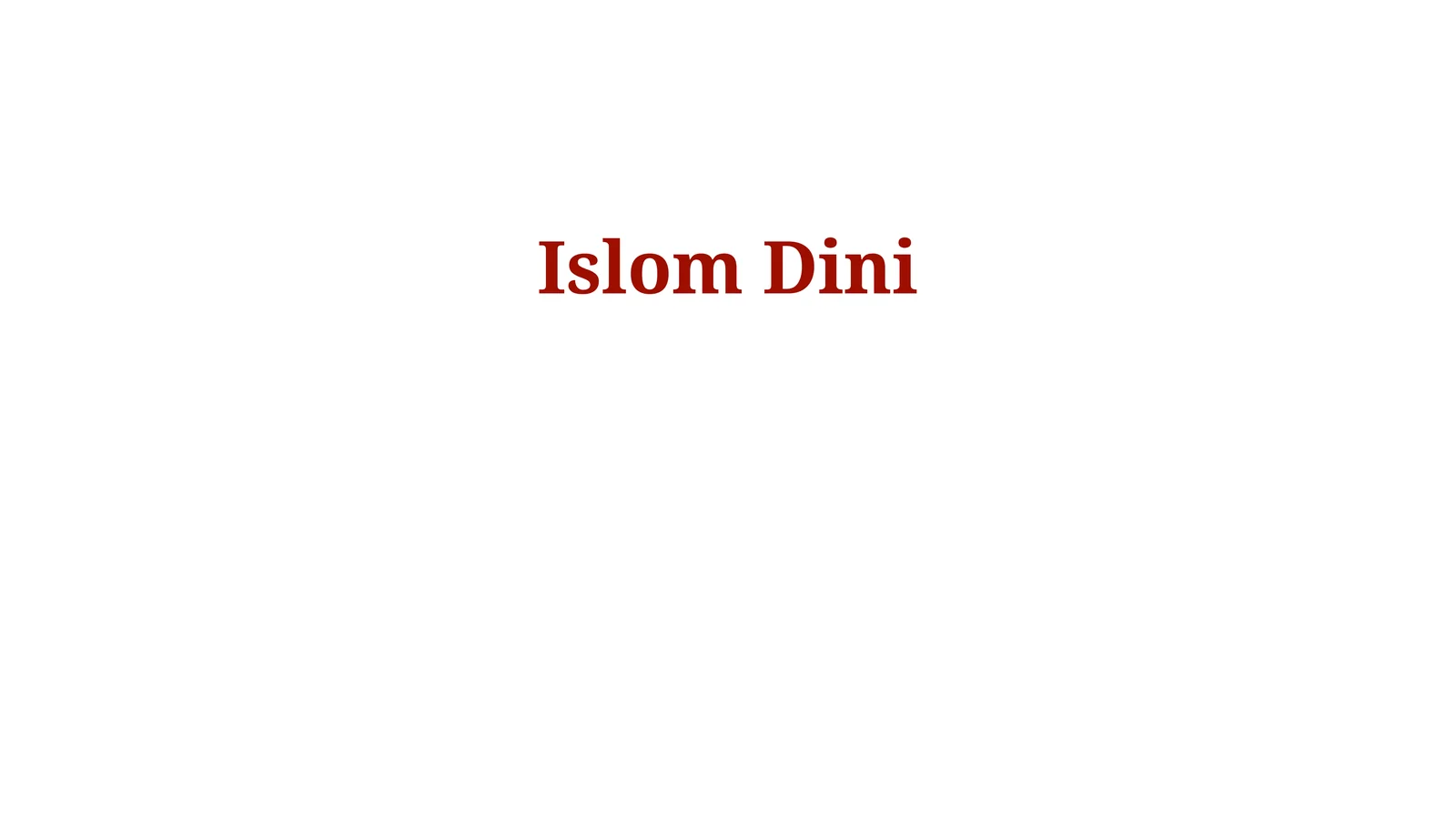 IslomDini