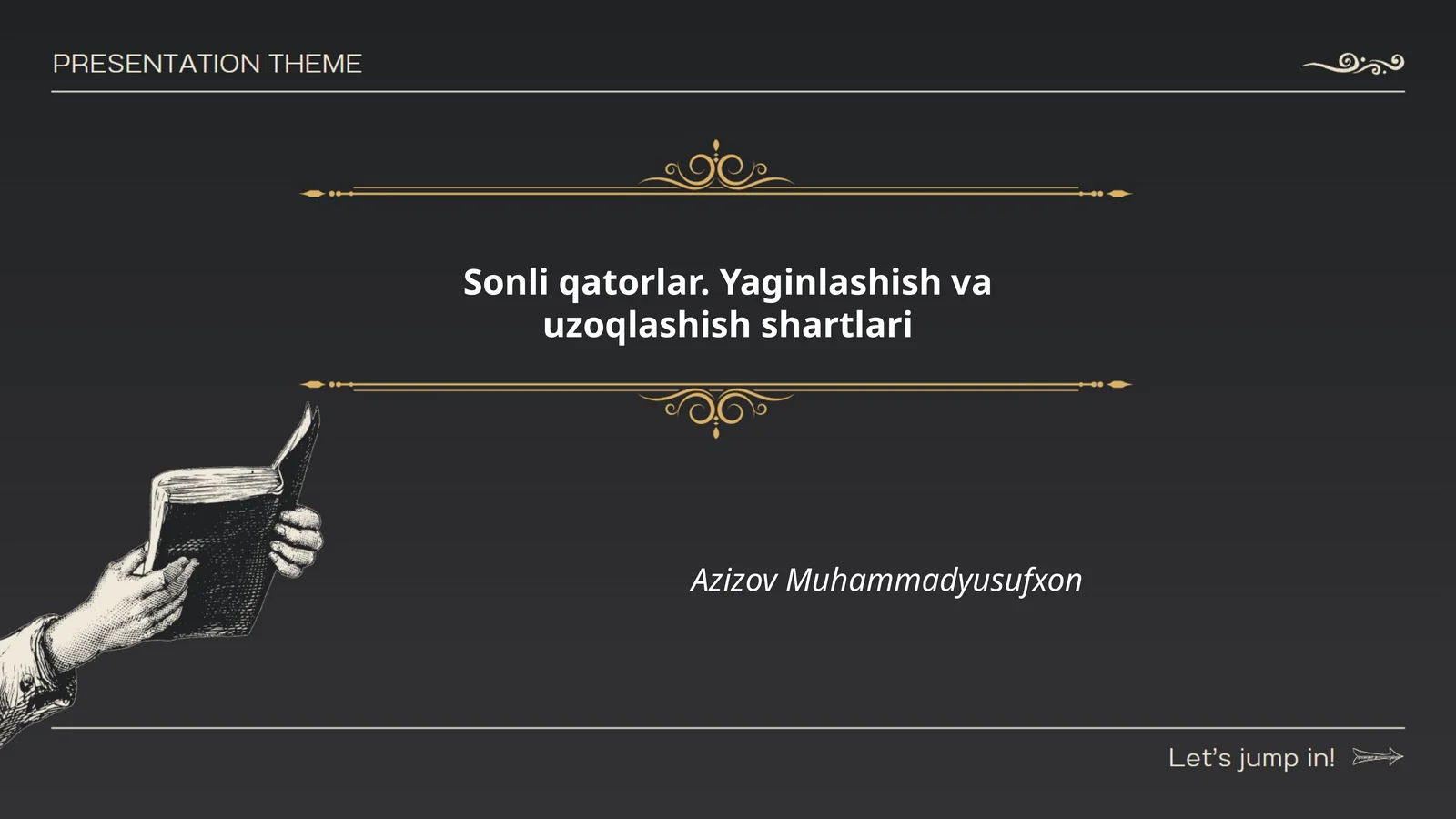 Sonli qatorlar. Yaginlashish va uzoqlashish shartlari