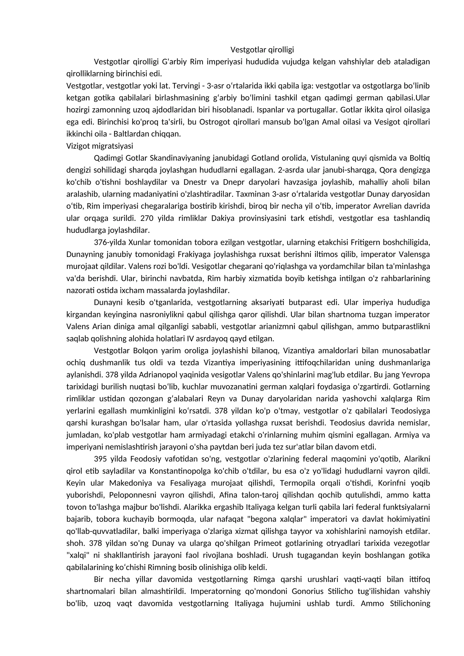 Vestgotlar qirolligi