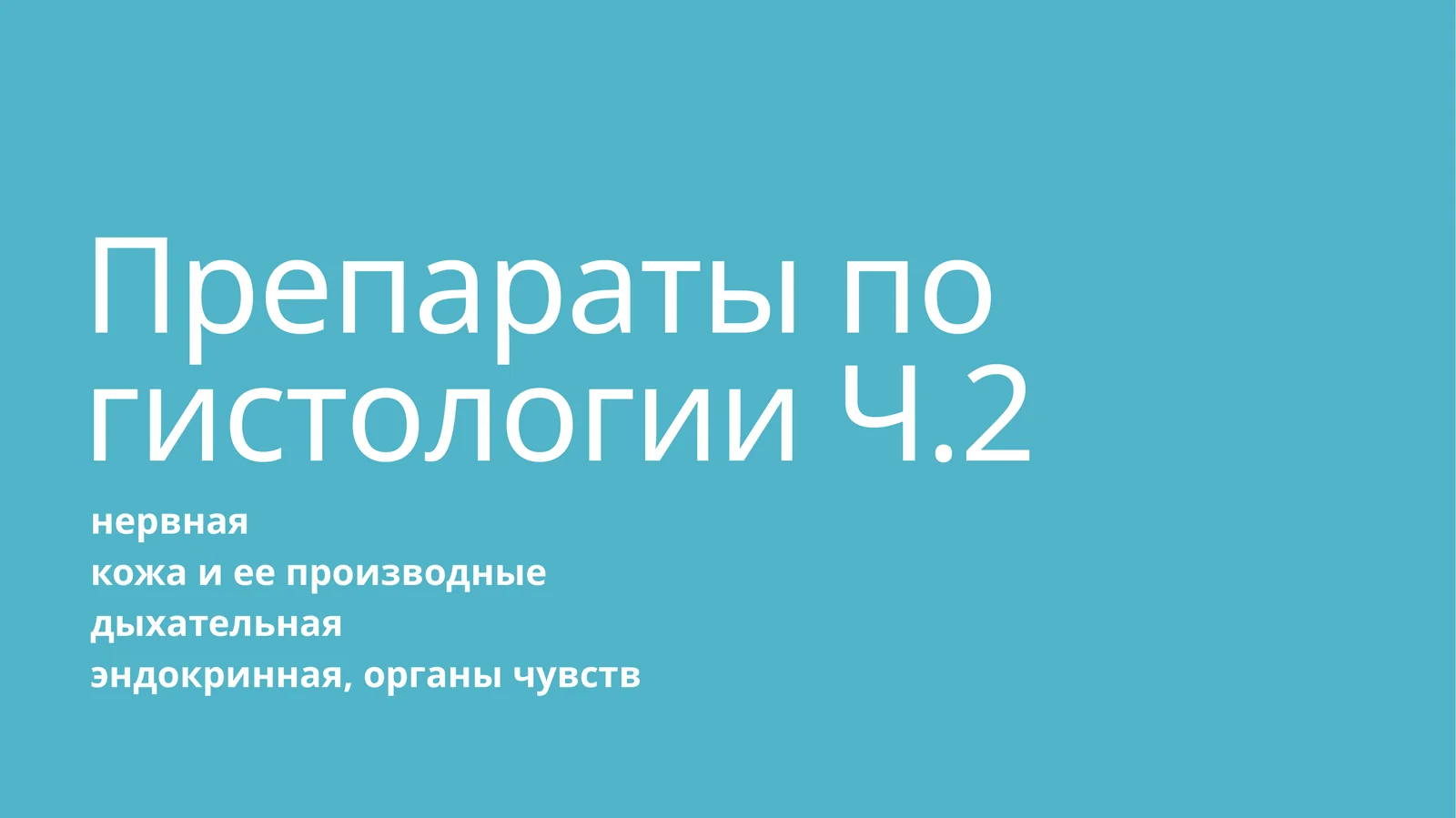 Препараты по гистологии Ч.2