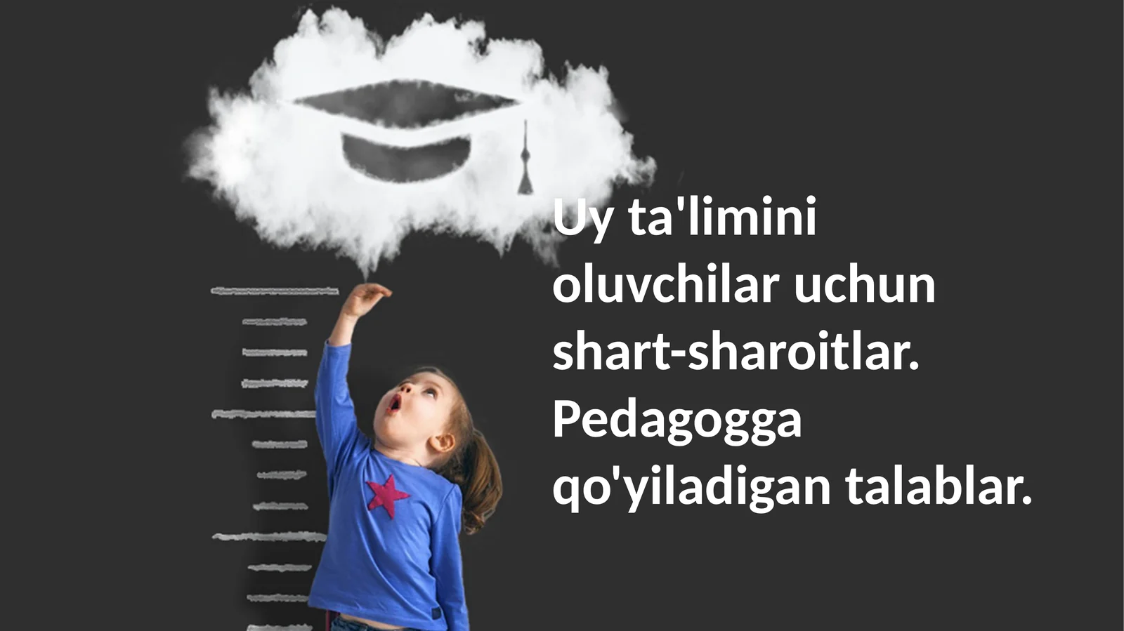 Uy ta'limini oluvchilar uchun shart-sharoitlar. Pedagogga qo'yiladigan talablar