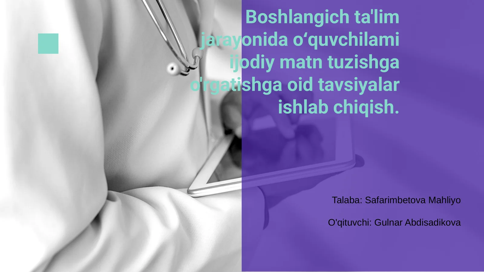 Boshlangʻich ta'limda ijodiy matn yozishni boshlash
