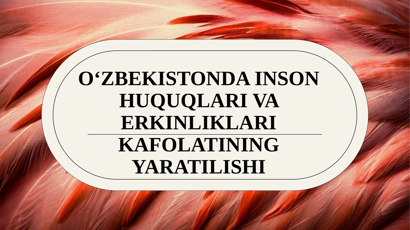 O‘zbekistonda inson huquqlari va erkinliklari kafolatlanishi
