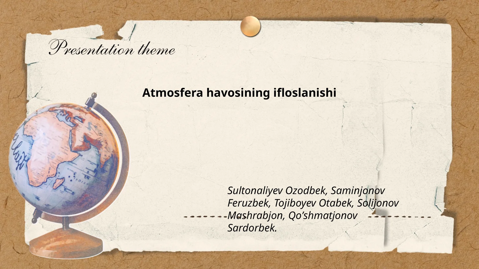 Atmosfera havosining ifloslanishi