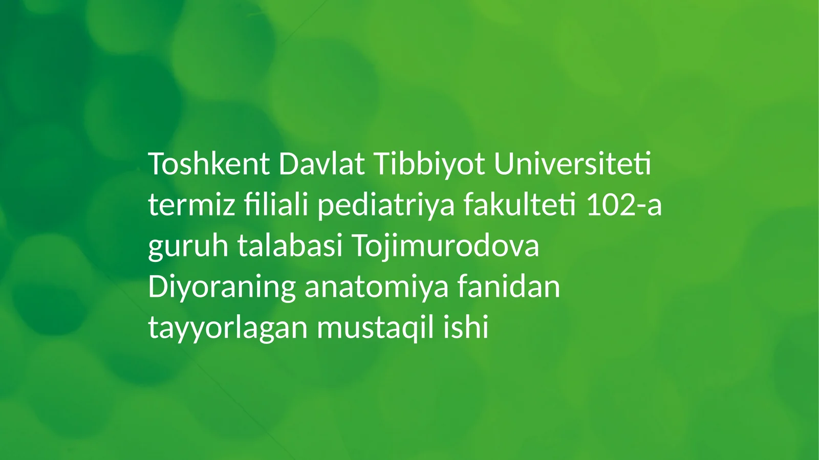Suyak va bo‘g‘imlarning ontogenezi