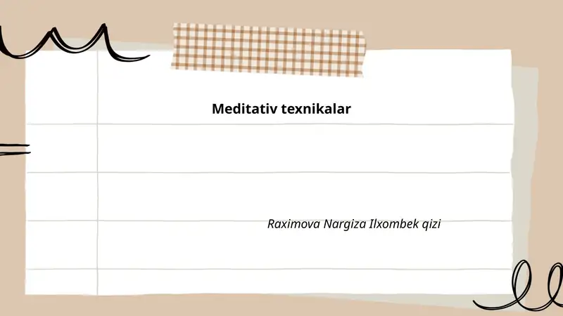 Nafasga yo‘naltirilgan meditatsiya