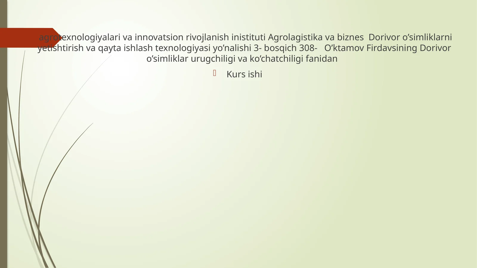 Banano o'simligi biologiyasi