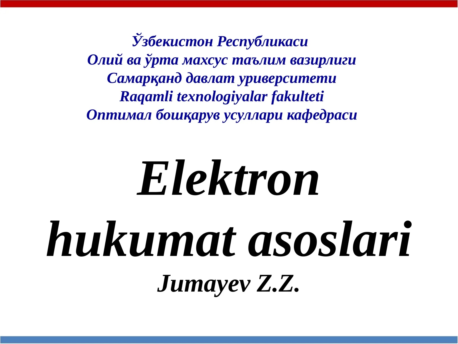 ElektronhukumatasoslariJumayevZ.Z