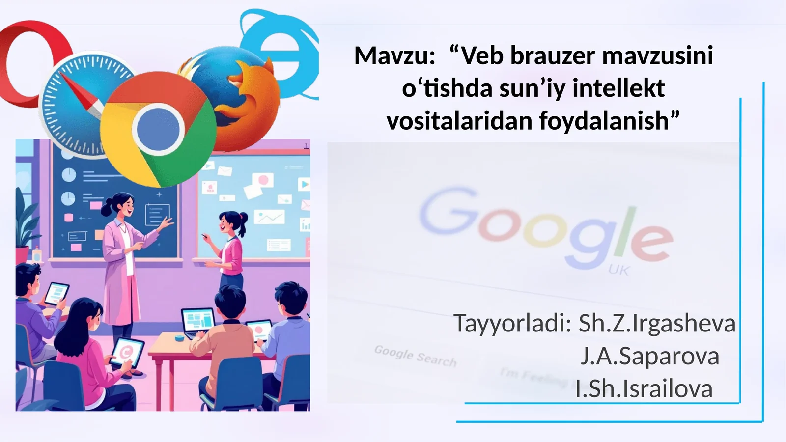 Vebbrauzer mavzusini o‘tishda sun’iy intellekt vositalaridan foydalanish