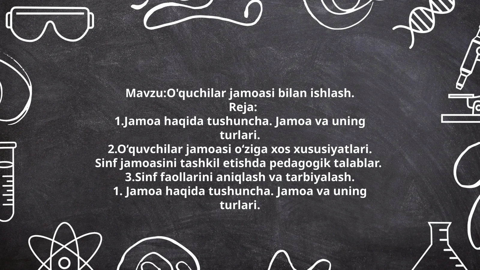 O'quchilar jamoasi bilan ishlash